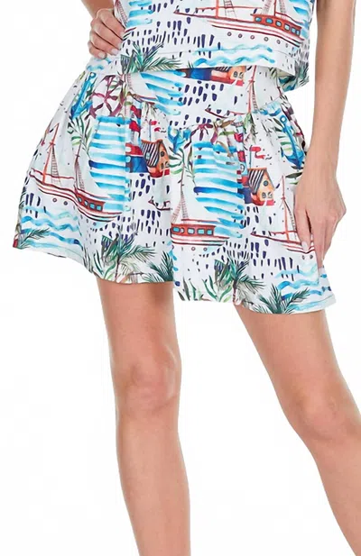 Joy Joy A-line Mini Skort In Seaside Blue In Blue