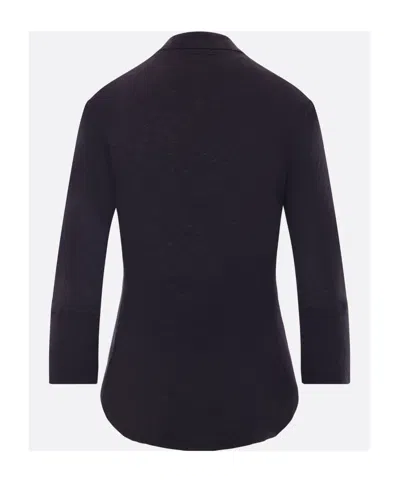 James Perse Sheer Slub Buttoned Shirt In Black