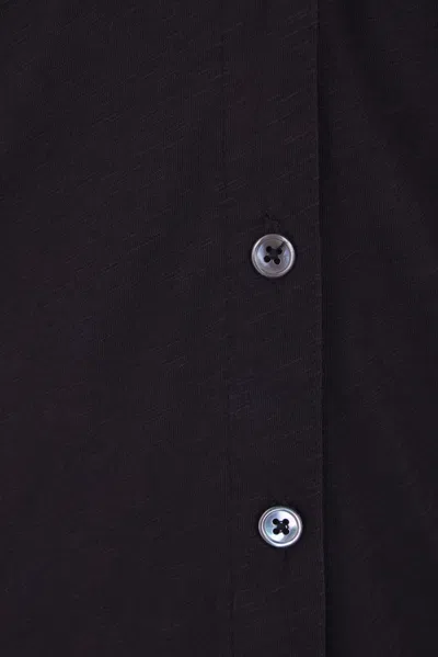 James Perse Sheer Slub Buttoned Shirt In Black
