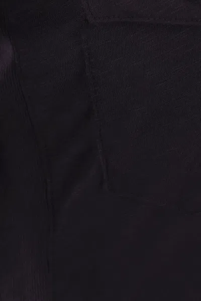 James Perse Sheer Slub Buttoned Shirt In Black