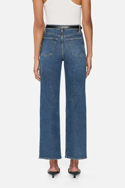 Frame Womens Palazzo Patch-pockets Wide-leg High-rise Stretch-organic-denim Blend Jeans Cursive