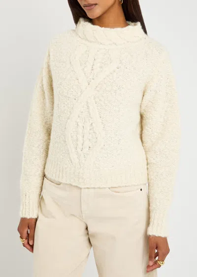 Isabel Marant 'romane' 'ecru' Alpaca Blend Sweater In White