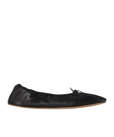 The Row 10mm Hereditas Leather Ballerina Flats In Black