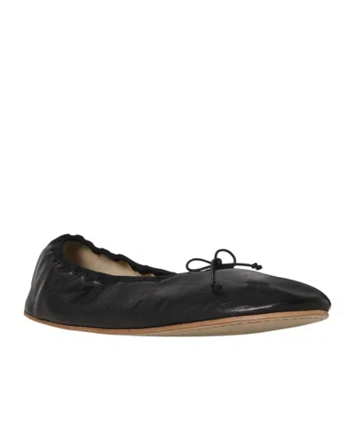 The Row 10mm Hereditas Leather Ballerina Flats In Black