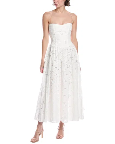 Bardot Estie Broderie Anglaise Cotton Maxi Dress In White