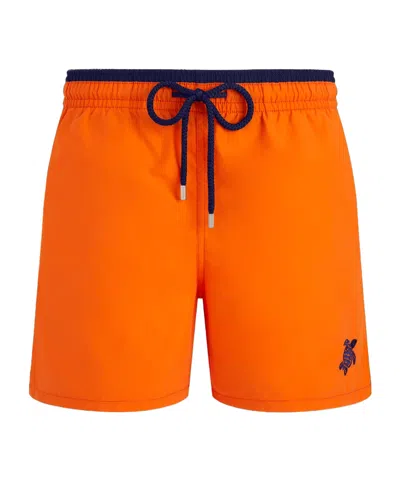 Vilebrequin Embroidered Moka Swim Shorts In Orange