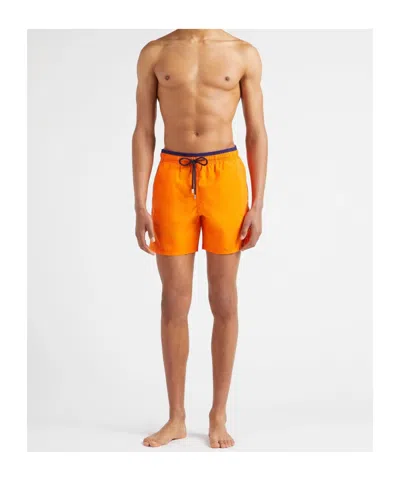 Vilebrequin Embroidered Moka Swim Shorts In Orange