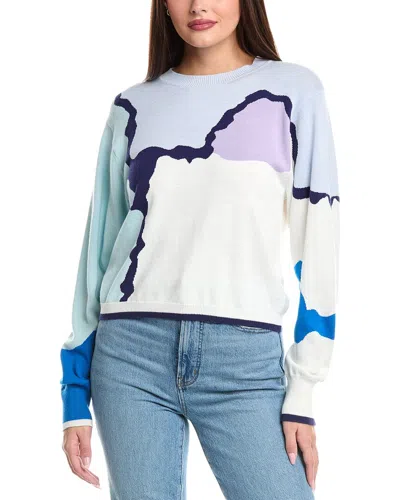 Wispr Aubrey Silk-blend Sweater In Blue