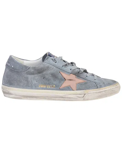 Golden Goose Super Star Suede Upper And Heel Leather Star In Gray