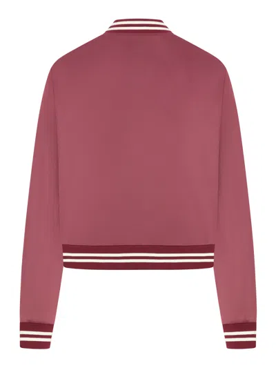 Celine Teddy Jacket With Triomphe Logo In Pink