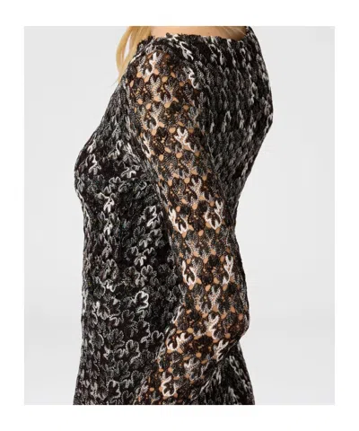Missoni Langes Kleid Aus Strukturierter Spitze In Black