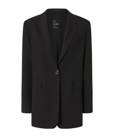 Pinko Oversized Stretch Blazer In Black