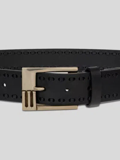 Etro Belt With Threading In Black