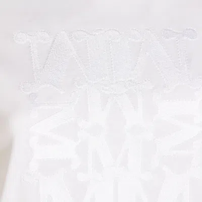 Max Mara T Shirt With Logo Embroidery In White