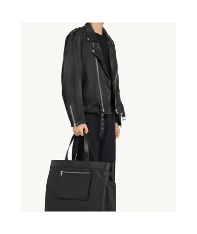 Mm6 Maison Margiela Mm6 By Maison Margiela Nylon Biker Jacket With Adjustable Belt And Multiple Pockets In Black