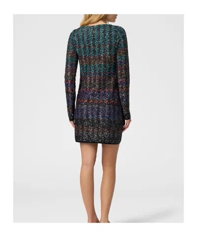Missoni Embroidered Knit Mini Dress In Multi