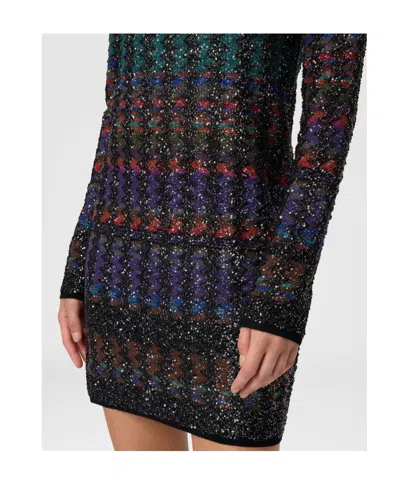 Missoni Embroidered Knit Mini Dress In Multi