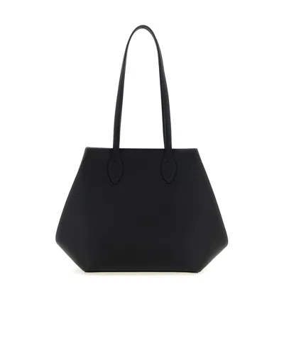 Valextra Medium Vivi Leather Tote Bag In Black