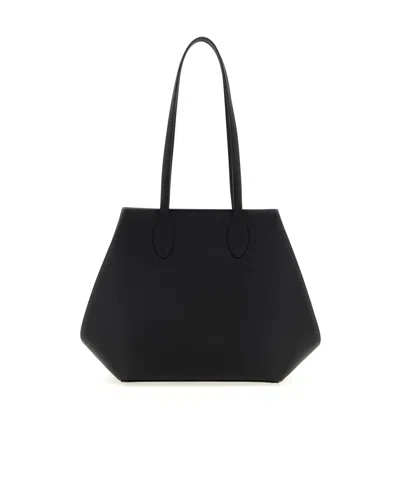 Valextra Medium Vivi Leather Tote Bag In Black