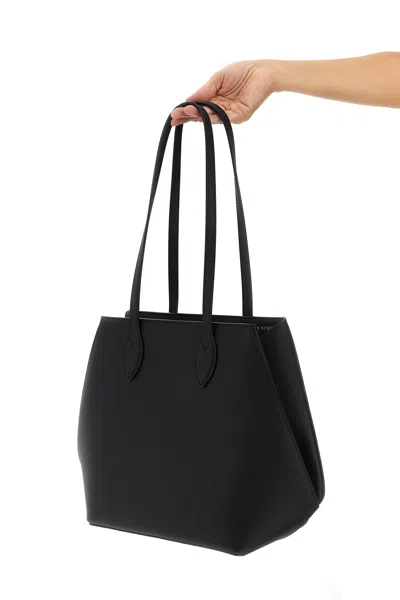 Valextra Medium Vivi Leather Tote Bag In Black