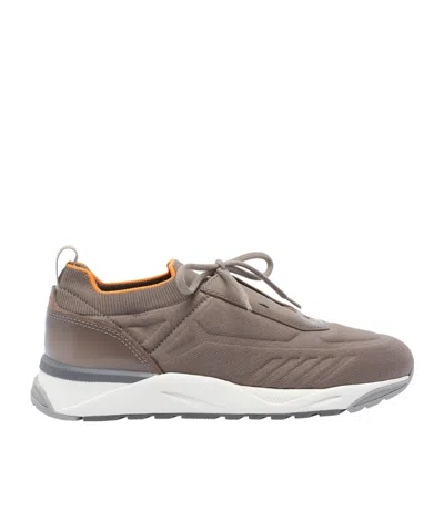 Santoni Sneakers Low Top Round Toe In Brown