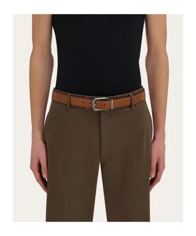 Ferragamo Double Sided Adjustable Leather Belt In Red