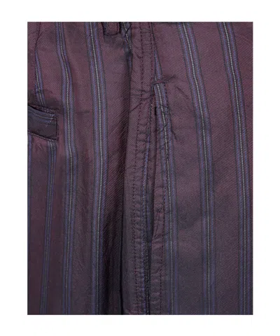 Dries Van Noten High-waisted Wide Leg Trousers With Vertical Stripes In Black