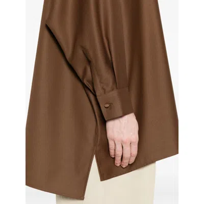 Gianluca Capannolo Layered Round-neck Mini Dress In Brown