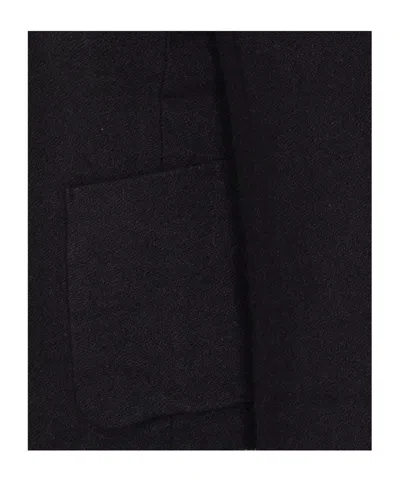 Uma Wang Distressed Frayed Hem Jacket With Front Pockets In Black