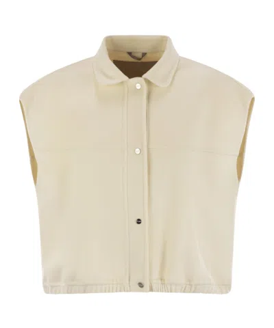 Herno Snap-fastening Wool Waistcoat In Neutral