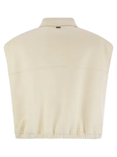 Herno Snap-fastening Wool Waistcoat In Neutral