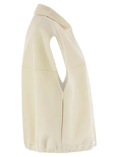 Herno Snap-fastening Wool Waistcoat In Neutral