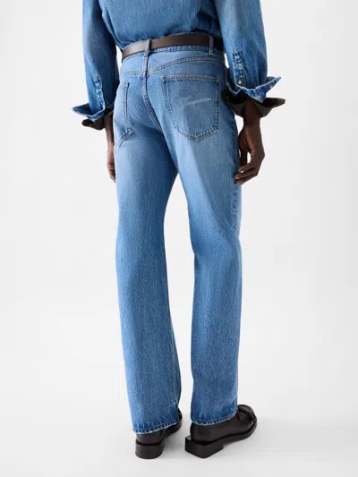 Jacquemus Le De-nime Droit Jeans Multicolor In Blue