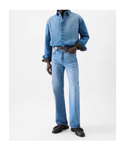 Jacquemus Le De-nime Droit Jeans Multicolor In Blue