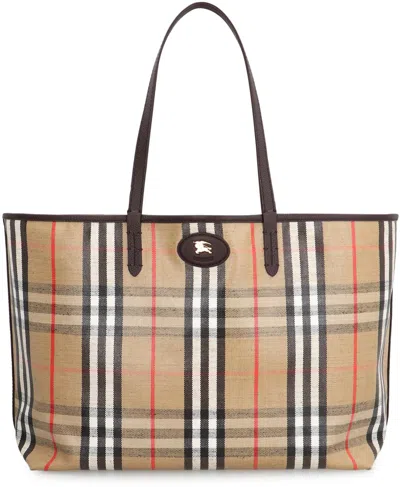 Burberry Beige Highlands Medium Tote Bag In Sand