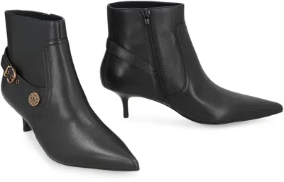 Pinko Stylish Ankle Boots Kitten Heel In Black