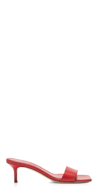 Aeyde Ilvy Slide Sandal In Red