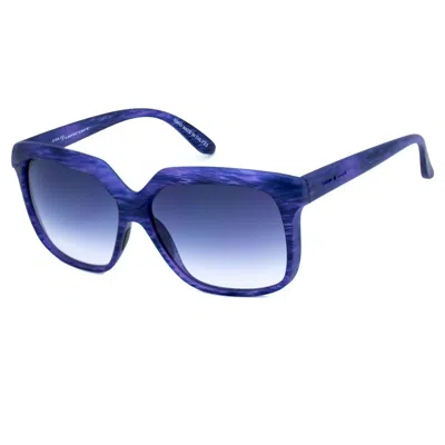 Italia Independent Purple Acetate Sunglasses In Blue