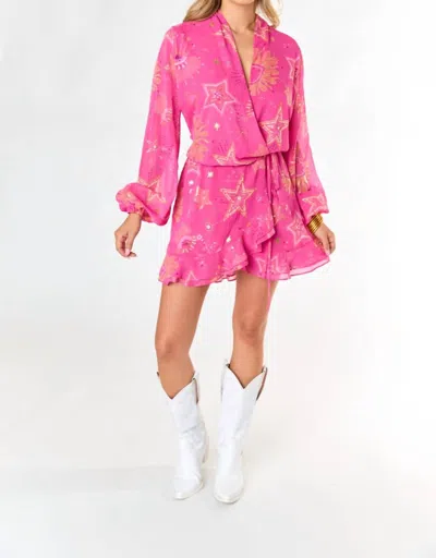 Buddylove Jace Long Sleeve Romper In Baton Rouge In Pink