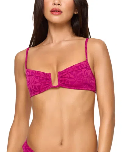 L*space Lspace Peyton Wired Bikini Top In Pink
