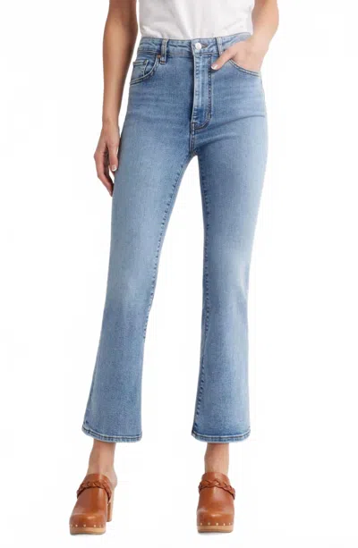 Frame Le High Straight Cropped High-rise Straight-leg Jeans In Blue