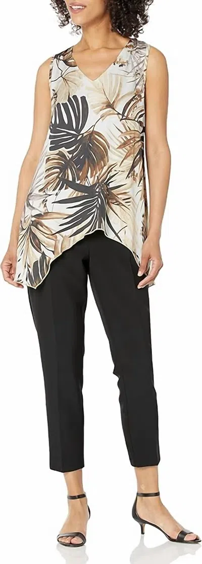 Karen Kane Uneven Hem Tank Top In Prt In Multi