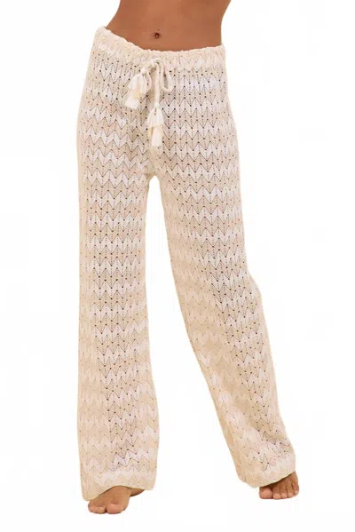 Surf Gypsy Textured Woven Stripe Pant In Cabana In Neutral