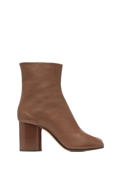 Maison Margiela Tabi H60 Ankle Boots - Leather - Nude In Brown