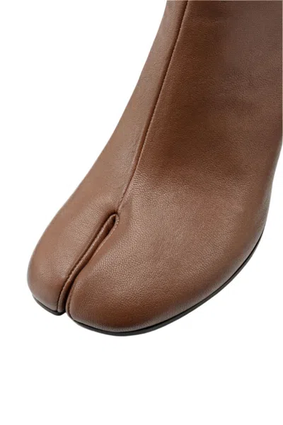 Maison Margiela Tabi H60 Ankle Boots - Leather - Nude In Brown