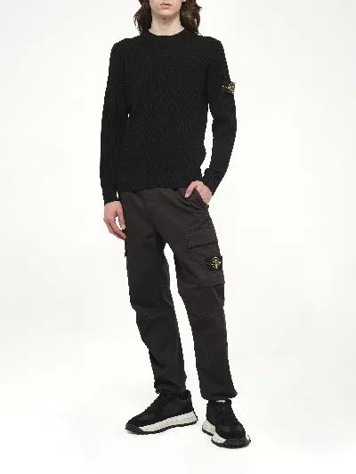 Stone Island Turtleneck Sweater In Black