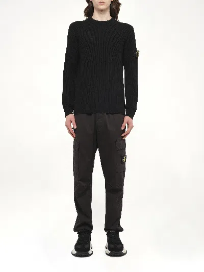 Stone Island Turtleneck Sweater In Black