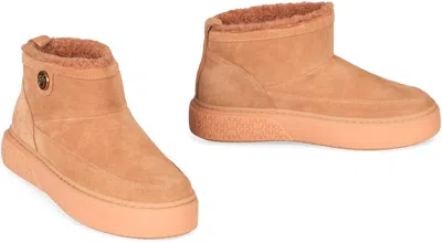 Pinko Yoko Suede Ankle Boots In Brown