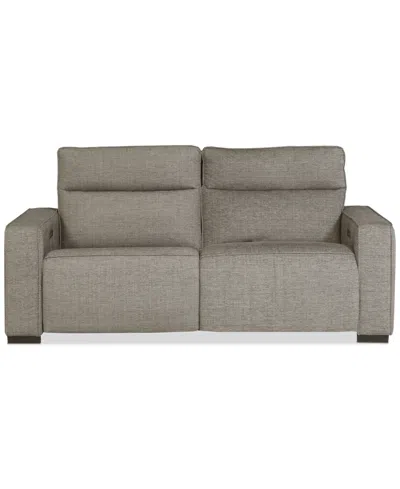 Macy's Miren 2-pc. Fabric Sofa With 2 Power Headrest Recliners, Exclusively At  In Gray