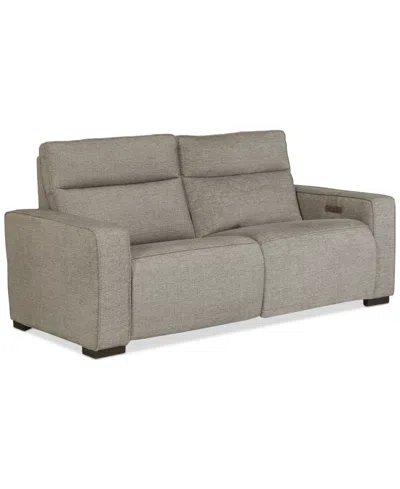 Macy's Miren 2-pc. Fabric Sofa With 2 Power Headrest Recliners, Exclusively At  In Gray